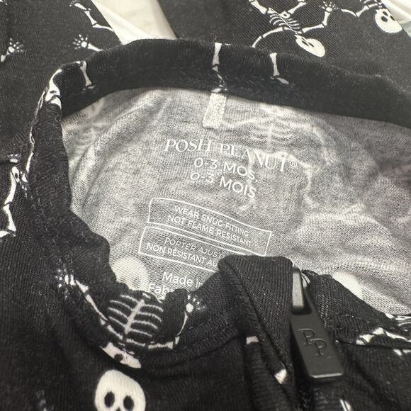 Posh Peanut Dancing Skelly Halloween Zipper Pajamas - Picture 8 of 9